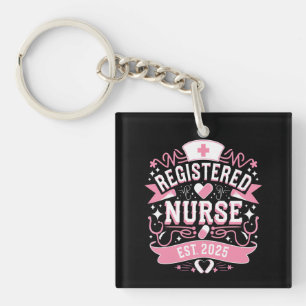 Registered Nurse Est 2025 Nursing Student Key Ring