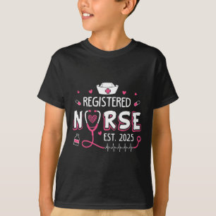 Registered Nurse Est 2025 Nursing Student Rn Gradu T-Shirt