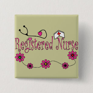 Registered Nurse Gifts 15 Cm Square Badge