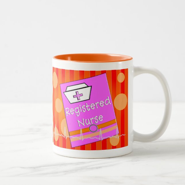 Registered Nurse Gifts Two-Tone Coffee Mug (Right)