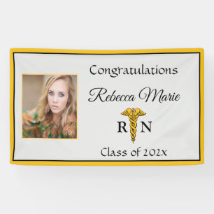 Registered Nurse Graduation Caduceus Banner