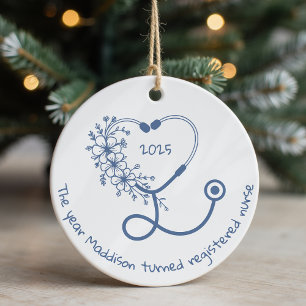 Registered Nurse Graduation Class of 2025 Ceramic Tree Decoration