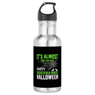 Registered Nurse Halloween Spiderweb and Raven 532 Ml Water Bottle