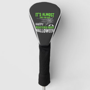 Registered Nurse Halloween Spiderweb and Raven Golf Head Cover