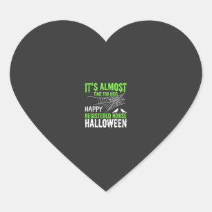 Registered Nurse Halloween Spiderweb and Raven Heart Sticker
