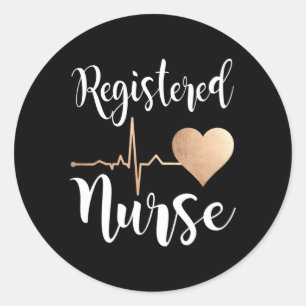 Registered Nurse He Rn Classic Round Sticker