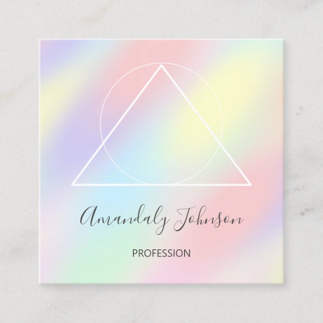 Registered Nurse Health Doctor Phisican Passtel Square Business Card (Front)