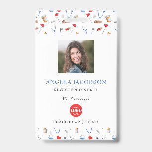 Registered Nurse Healthcare Logo ID Badge