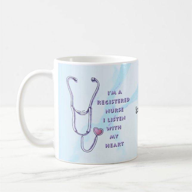 Registered Nurse Heart Coffee Mug (Left)