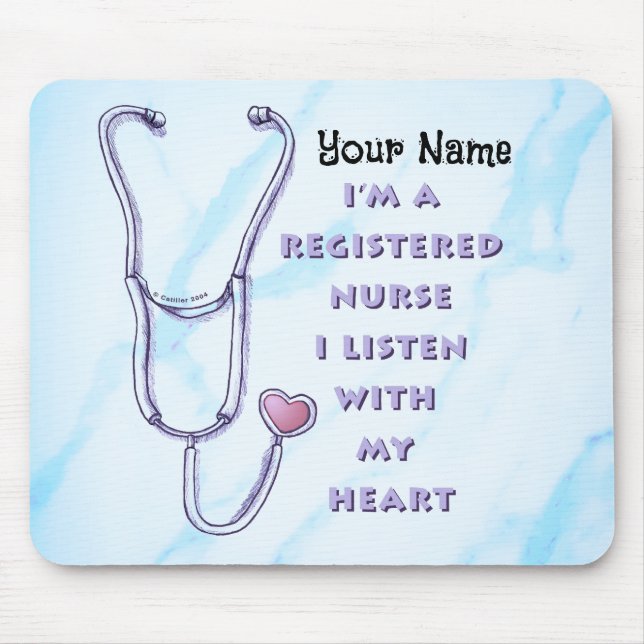 Registered Nurse Heart Mouse Mat (Front)