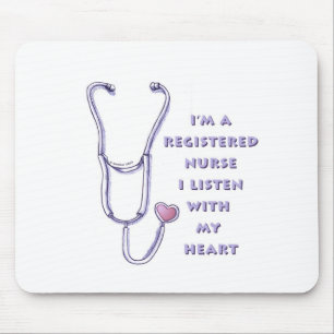 Registered Nurse Heart Mouse Mat