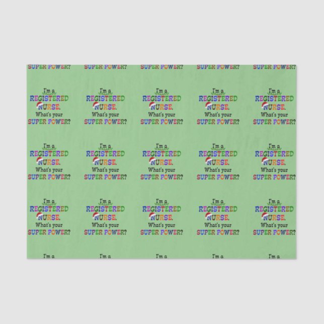 Registered Nurse, Humour, Christmas Tissue Paper (Front)