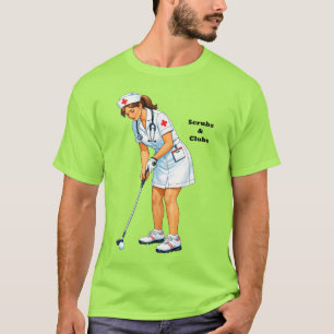 Registered Nurse in Uniform Putting the Golf Ball T-Shirt
