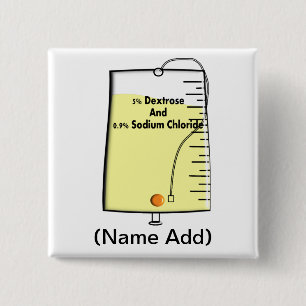 Registered Nurse IV Bag Design 15 Cm Square Badge