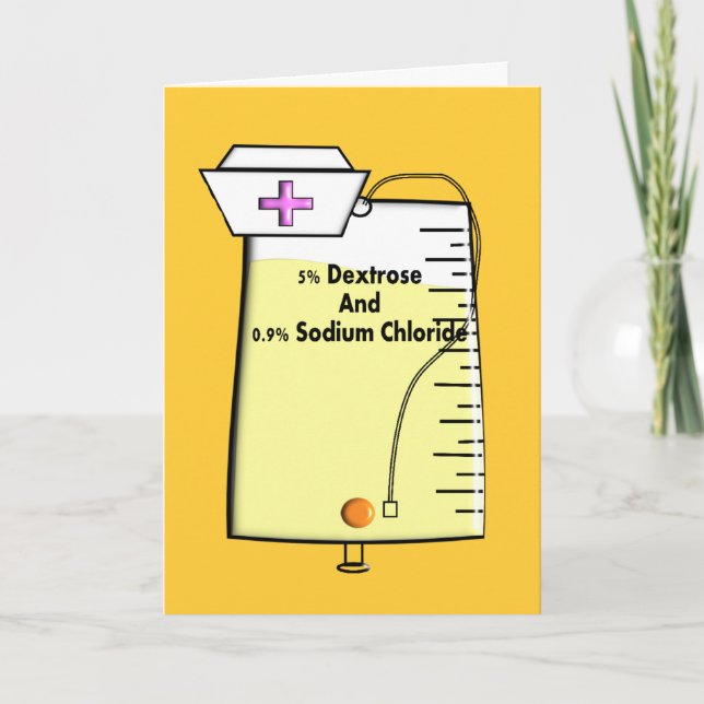 Registered Nurse IV Bag Design Card (Front)