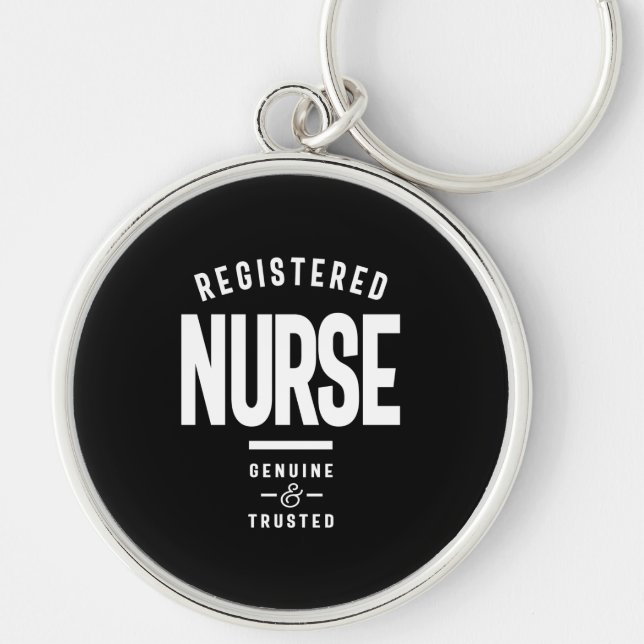 Registered Nurse Job Title Gift Key Ring (Front)