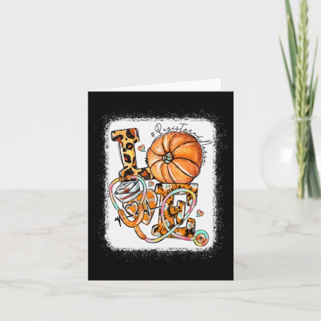 Registered Nurse Life Fall Autumn Thanksgiving Rn  Card (Front)