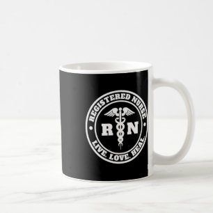 Registered Nurse Live Love Heal Pocket Logo Rn  Coffee Mug