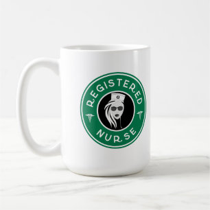 Registered Nurse Logo Badge Design Coffee Mug