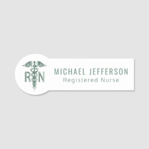 Registered Nurse - Logo - Green Name Tag