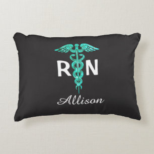Registered Nurse Medical Caduceus Personalised Decorative Cushion