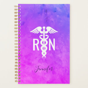 Registered Nurse Medical Pink Purple Personalised Planner