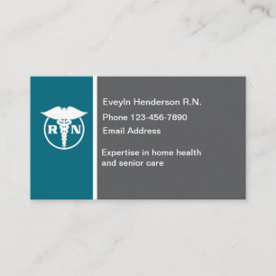 Registered Nurse Modern Unique Business Cards