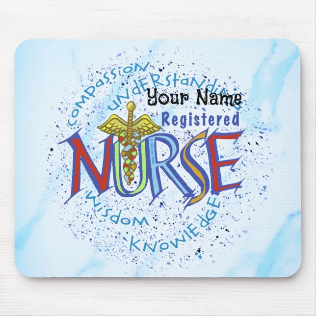 Registered Nurse Motto Mouse Mat (Front)