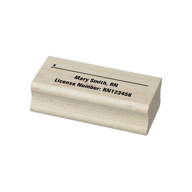 Registered Nurse Name License No. Signature Line Rubber Stamp (Stamp)