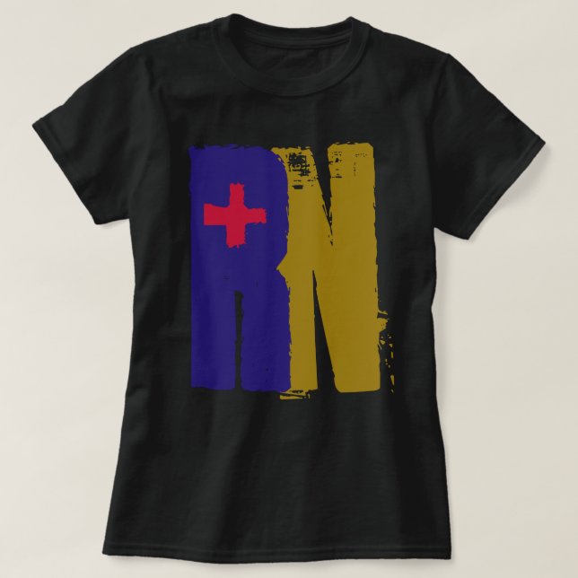 Registered Nurse purpleRedCross T-Shirt (Design Front)