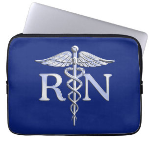 Registered Nurse RN Caduceus Design Laptop Sleeve