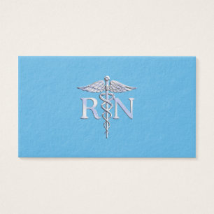 Registered Nurse RN Caduceus on Baby Blue