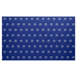 Registered Nurse RN Caduceus on Blue Decor Fabric