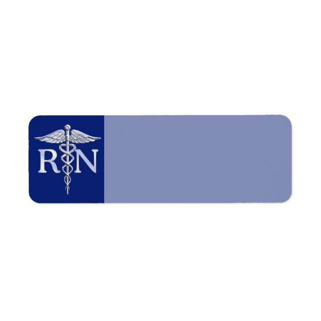 Registered Nurse RN Caduceus on Navy Blue (Front)