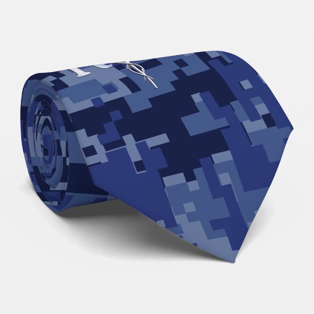 Registered Nurse RN Caduceus on Navy Camo Tie (Rolled)