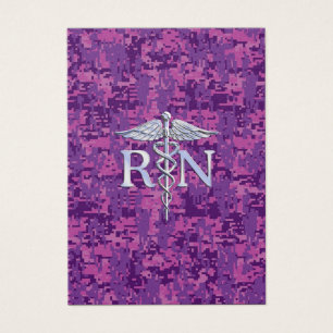 Registered Nurse RN Caduceus on Pink Camo