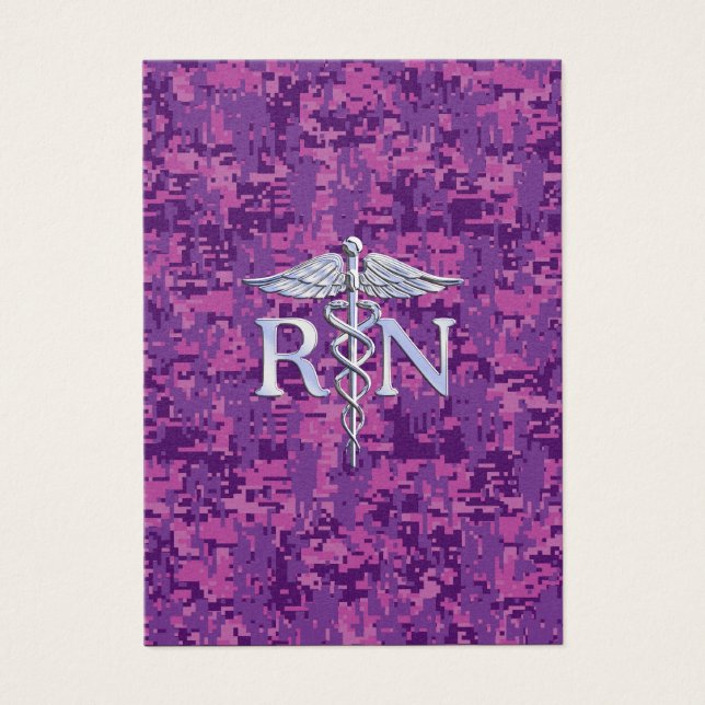 Registered Nurse RN Caduceus on Pink Camo (Front)