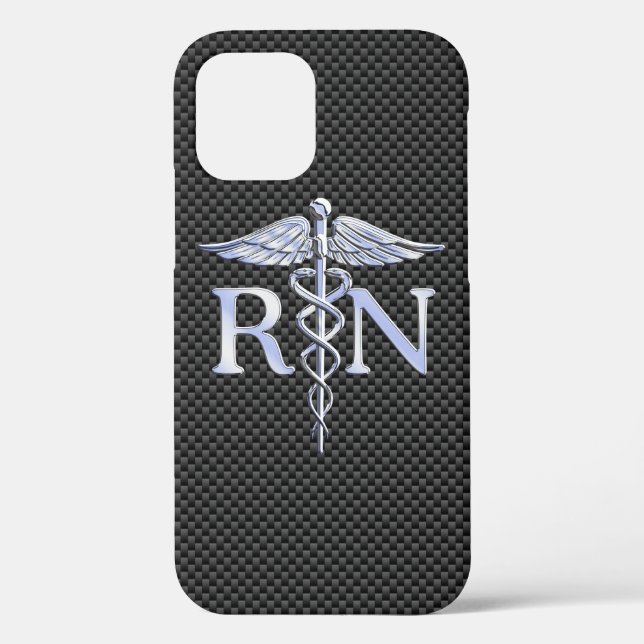 Registered Nurse RN Caduceus Snakes Decor Case-Mate iPhone Case (Back)