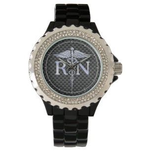 Registered Nurse RN Caduceus Snakes Decor Watch