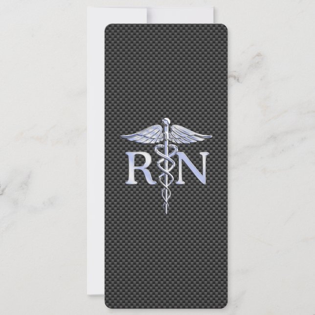 Registered Nurse RN Caduceus Snakes Invitation (Front)
