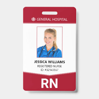 Registered Nurse RN Employee ID Badge