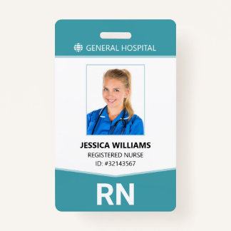 Registered Nurse RN Employee ID Badge