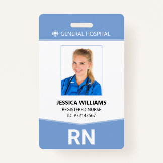 Registered Nurse RN Employee ID Badge