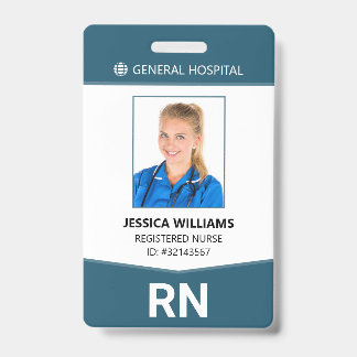 Registered Nurse RN Employee ID Badge