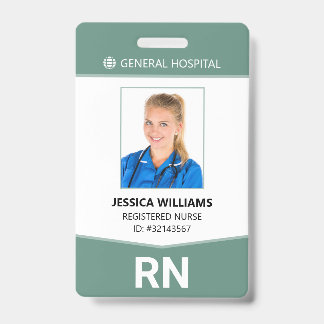Registered Nurse RN Employee ID Badge