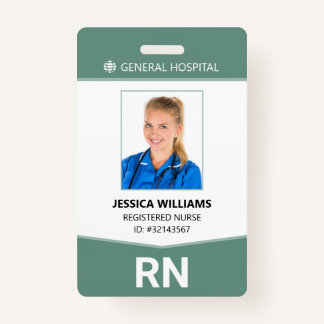 Registered Nurse RN Employee ID Badge