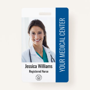 Registered Nurse RN Employee ID Blue ID Badge