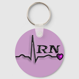 Registered Nurse "RN" Gifts QRS Design Key Ring