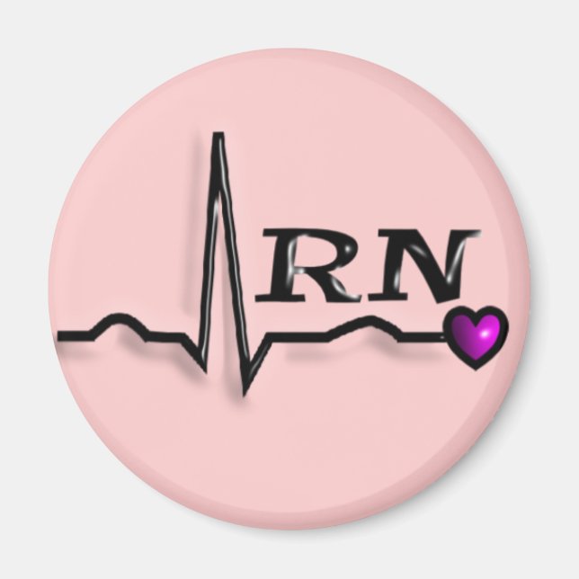 Registered Nurse "RN" Gifts QRS Design Magnet (Front)