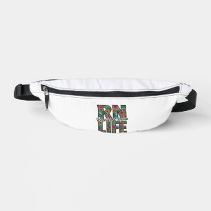 Registered Nurse RN Life Floral Vector Design_1 Bum Bags
